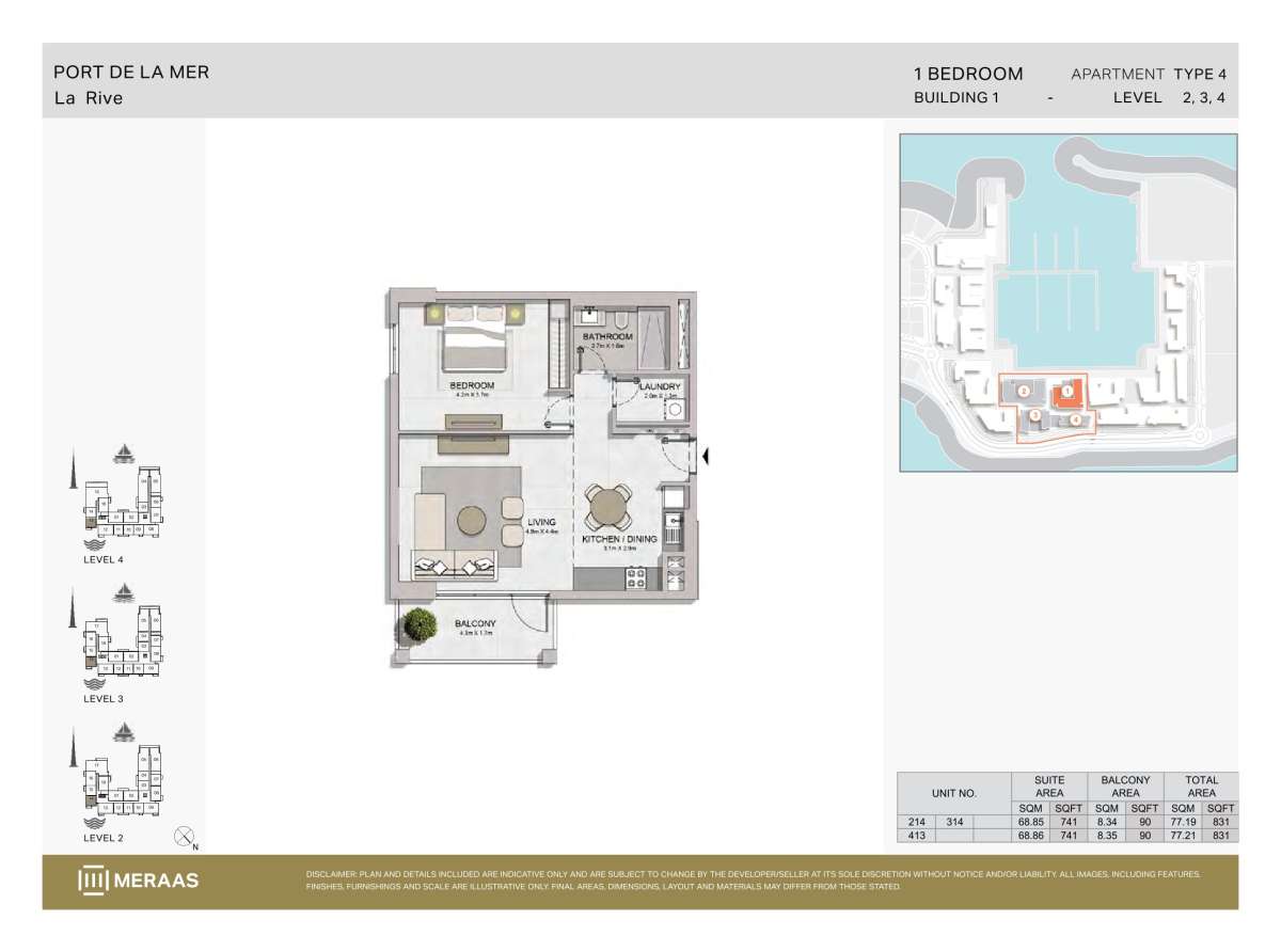 Type 4 - Unit 214,314,413
